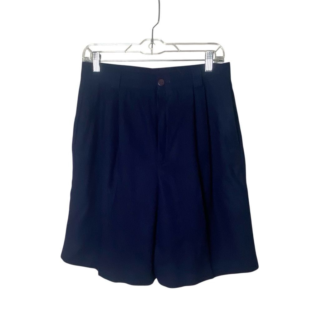 Vintage 70's Casablanca 100% Wool Blue Cullote Shorts Women's Size 12